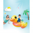 Nafukovací kachna Intex Yellow Duck Ride-On
