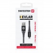 Nabíjecí a datový kabel Swissten Kevlar USB/Lightning 1,5 m