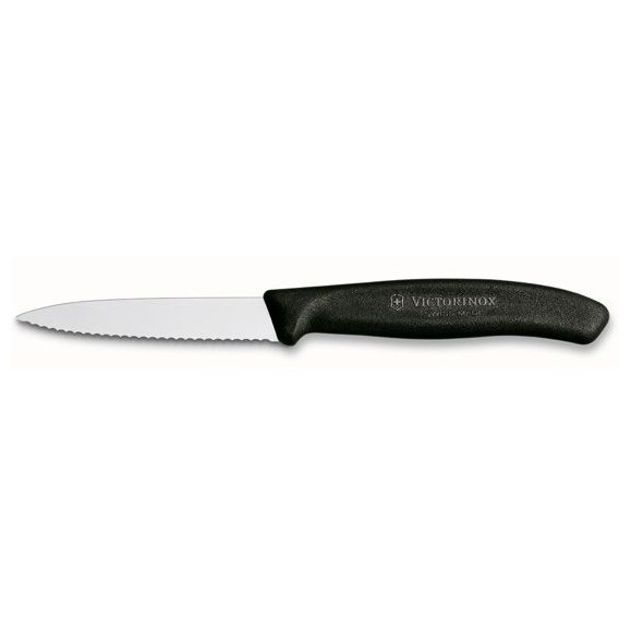 Nůž na zeleninu Victorinox vlnitý 8 cm Barva: černá
