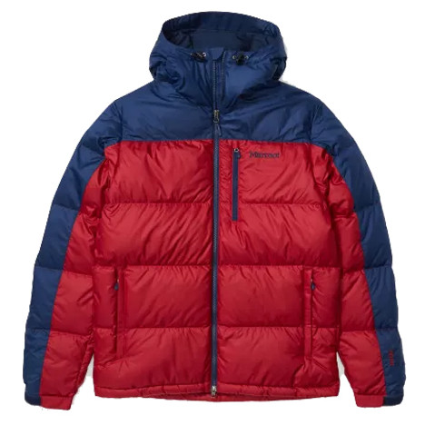 Pánská bunda Marmot Guides Down Hoody Velikost: XL / Barva: červená/modrá