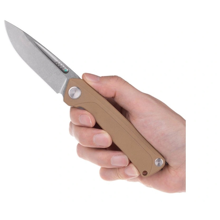 Zavírací nůž Acta non verba Z200 BB, Stonewash/Plain Edge, G10 Barva: béžová