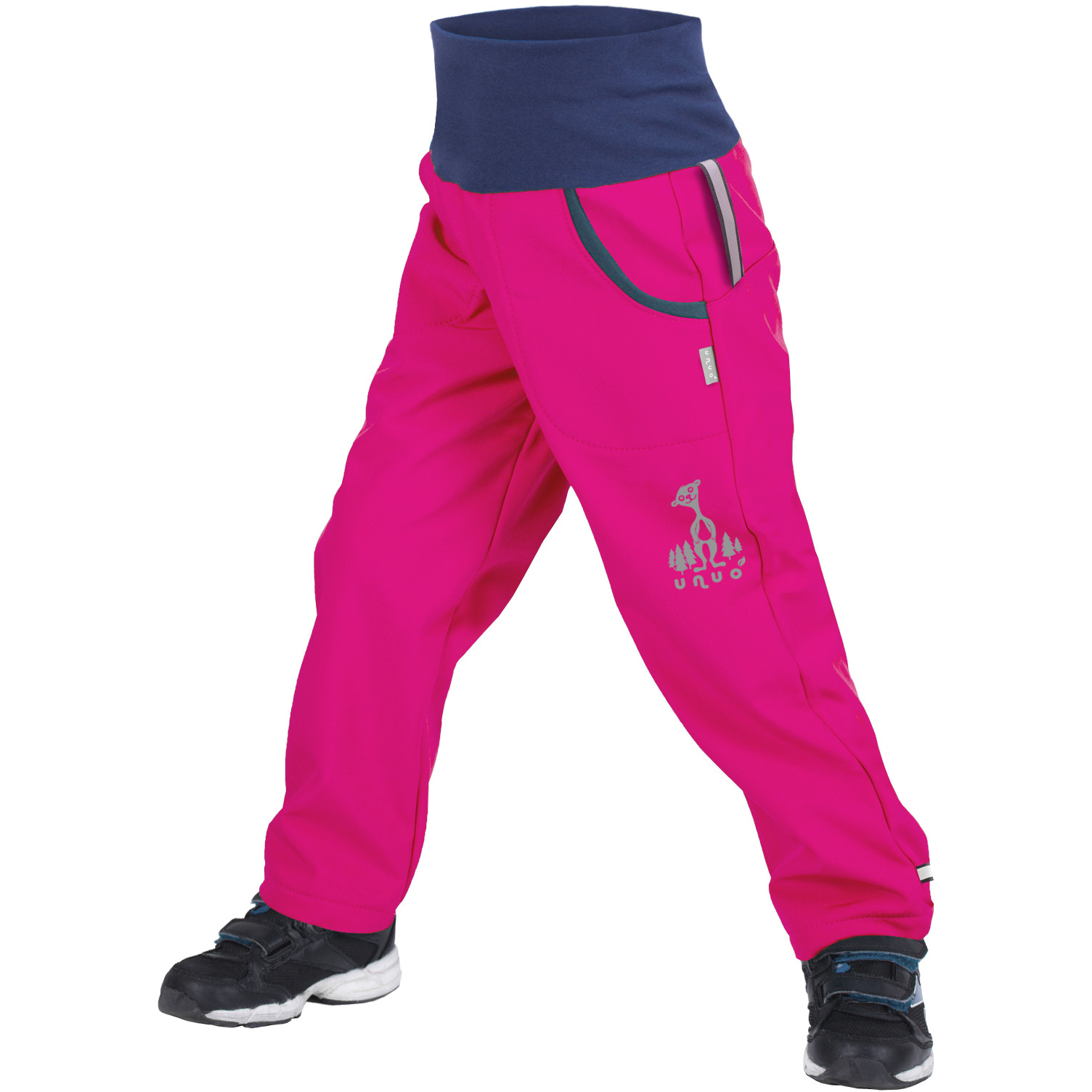 Dětské softshellové kalhoty Unuo Fleece Dětská velikost: 98-104 / Barva: růžová