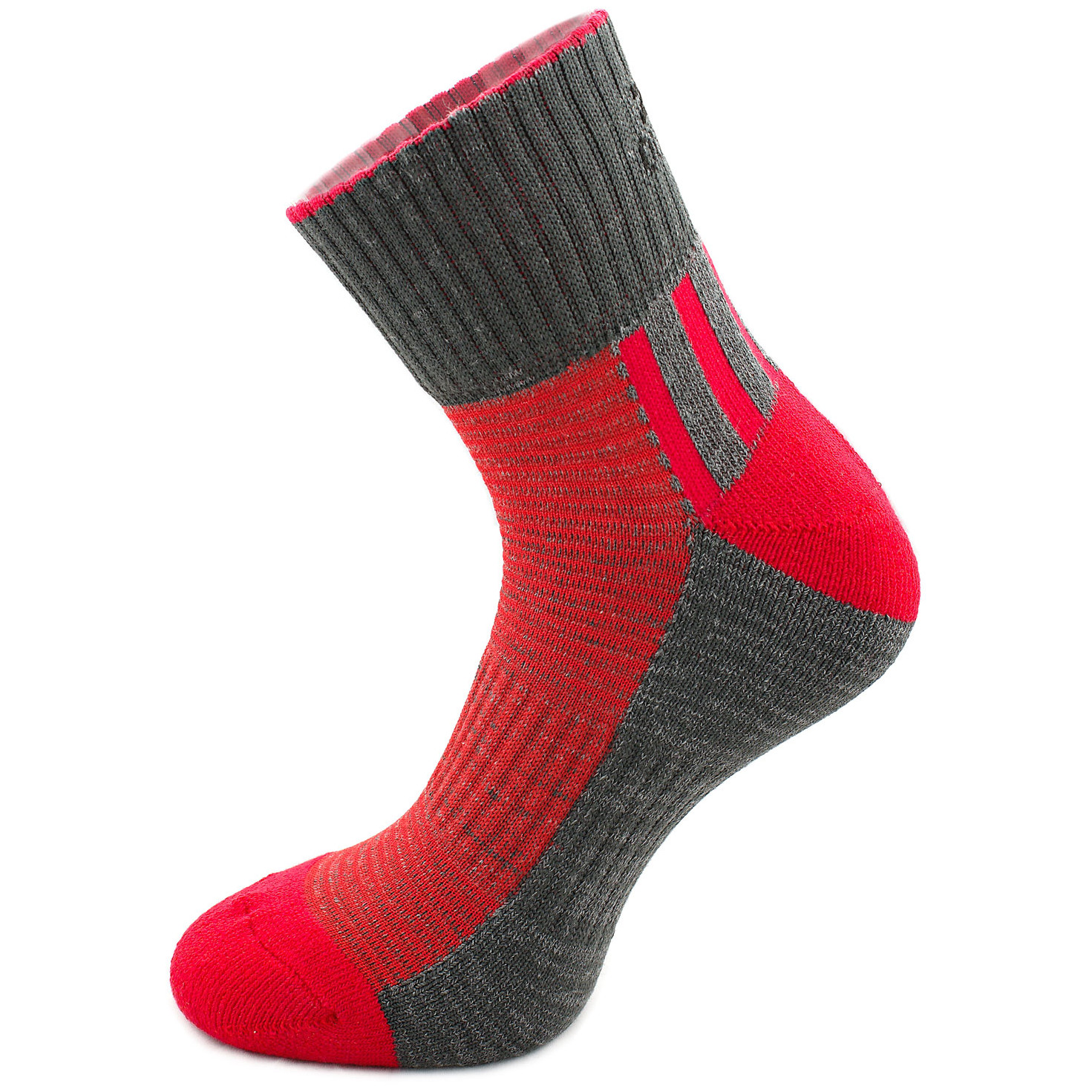 Dámské ponožky Zulu Trekking Low Women Velikost ponožek: 35-38 / Barva: červená/šedá