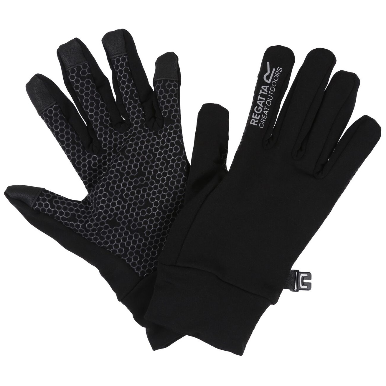 Dětské rukavice Regatta Grippy Gloves II Velikost: S / Barva: černá/šedá