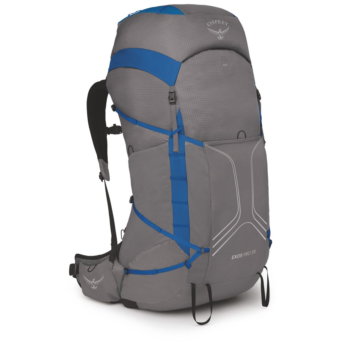 Osprey Exos Pro 55 jako příklad nosného systému při sestavení gearlistu