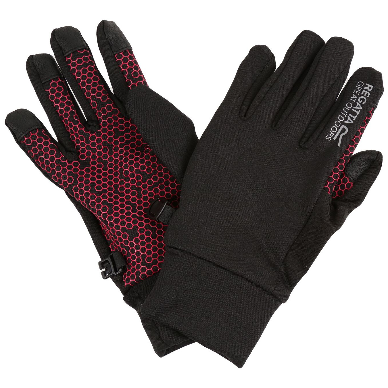 Dětské rukavice Regatta Grippy Gloves II Velikost: M / Barva: černá/růžová