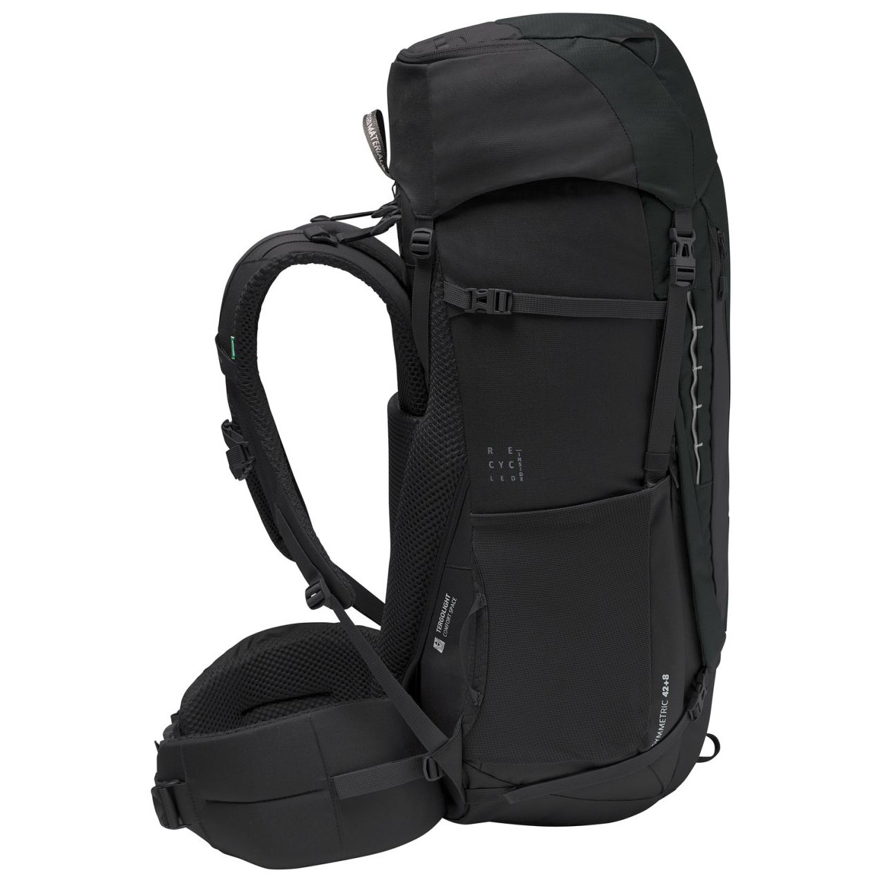 VAUDE Asymmetric 42+8 Rucksack – Trekkingrucksack, 42 Liter, Nachhaltig, Rückenschonend