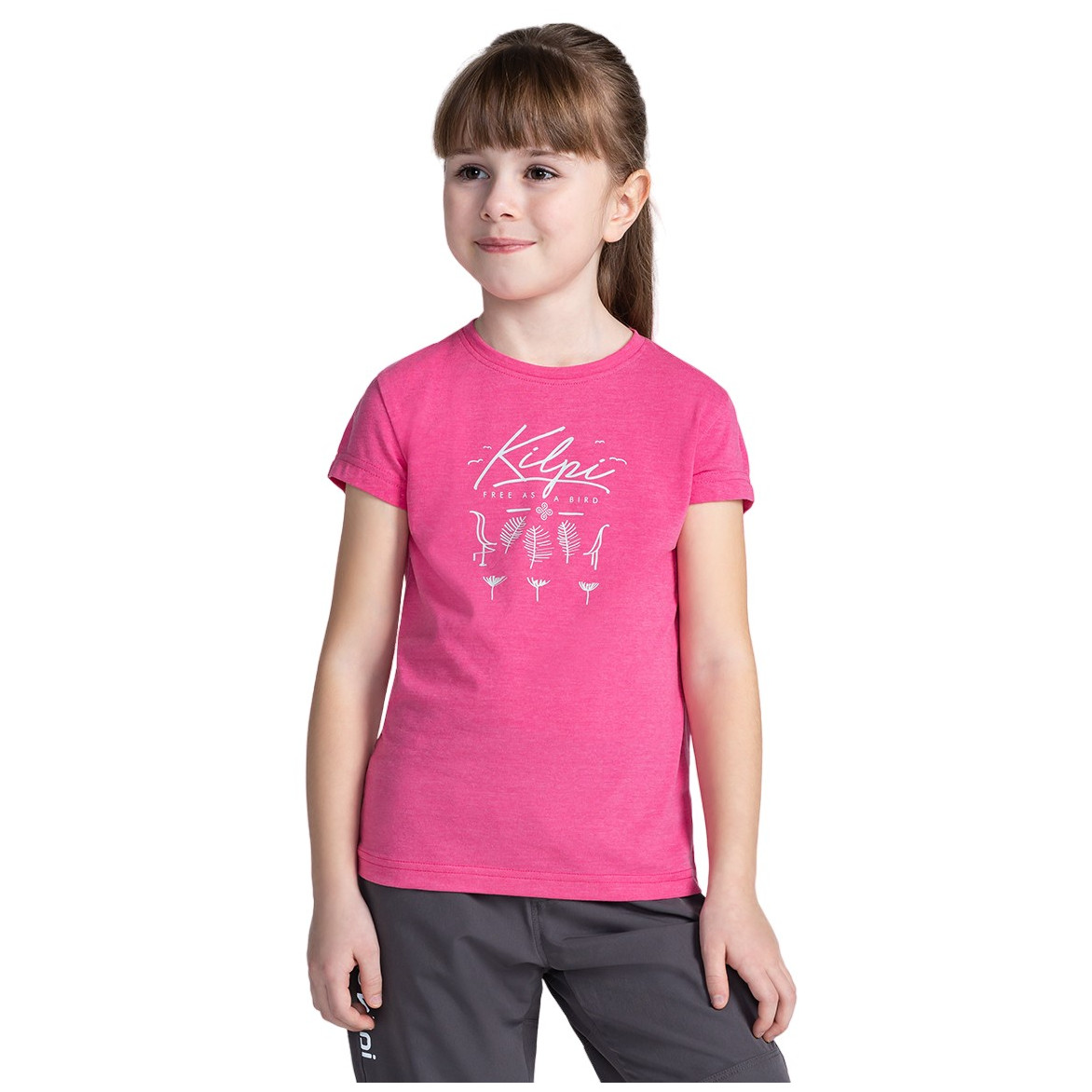 Dětské triko Kilpi Malga Dětská velikost: 122 / Barva: růžová