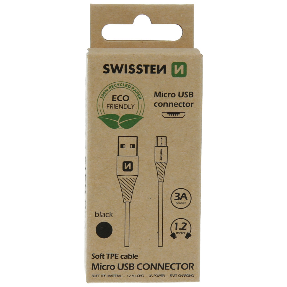 Nabíjecí a datový kabel Swissten USB/MICRO USB