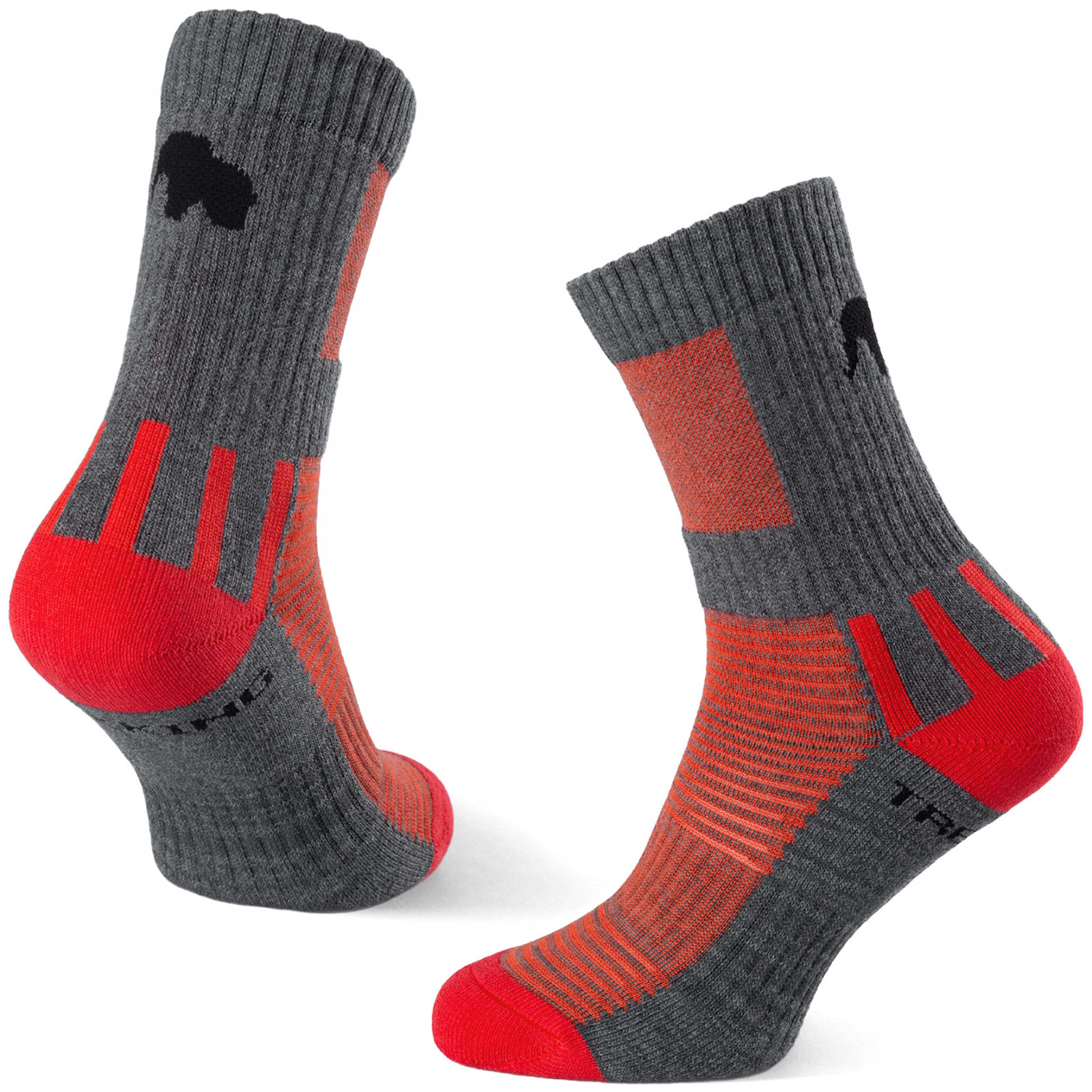 Ponožky Zulu Trekking Women Velikost ponožek: 39-42 / Barva: červená/šedá
