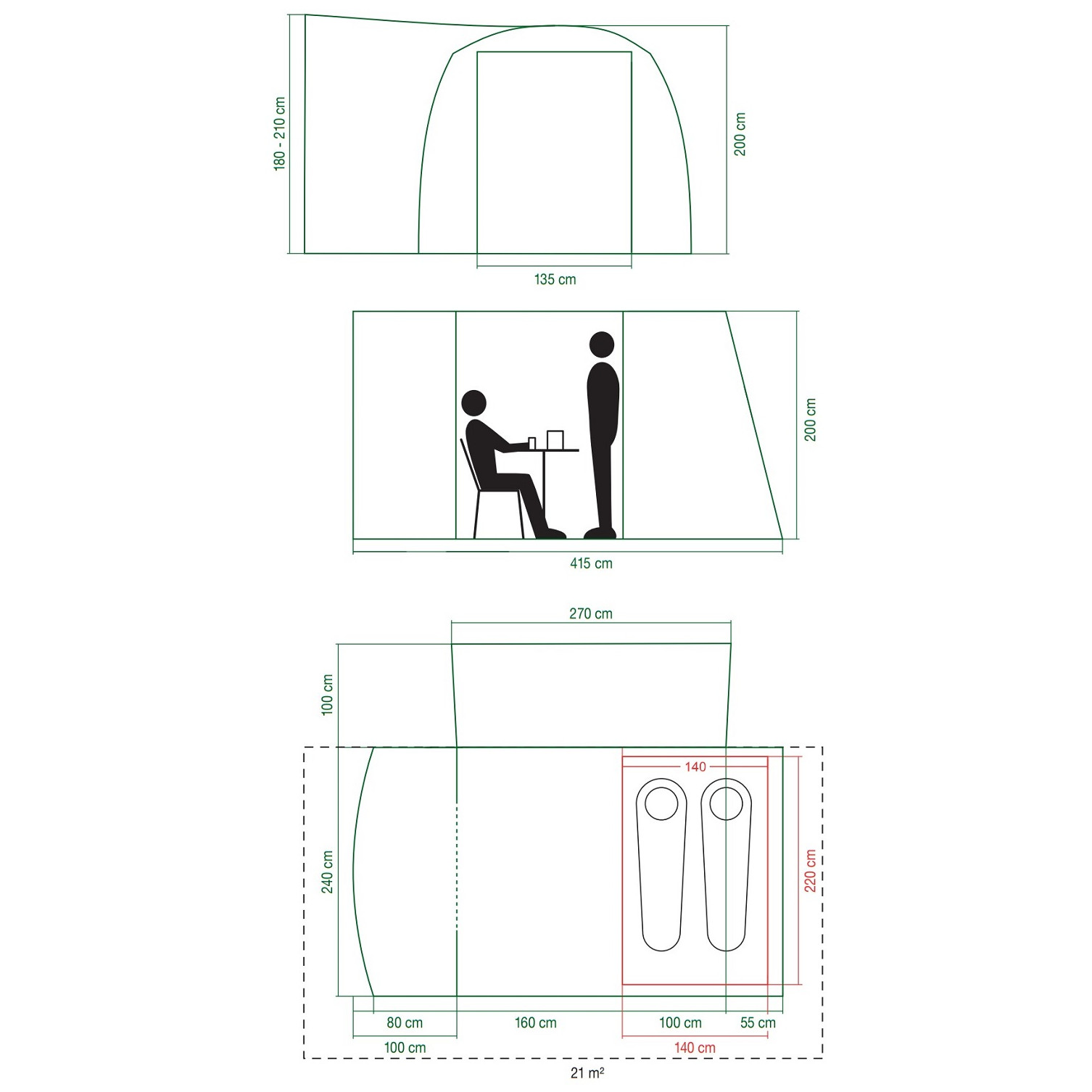 coleman journey master xl dimensions