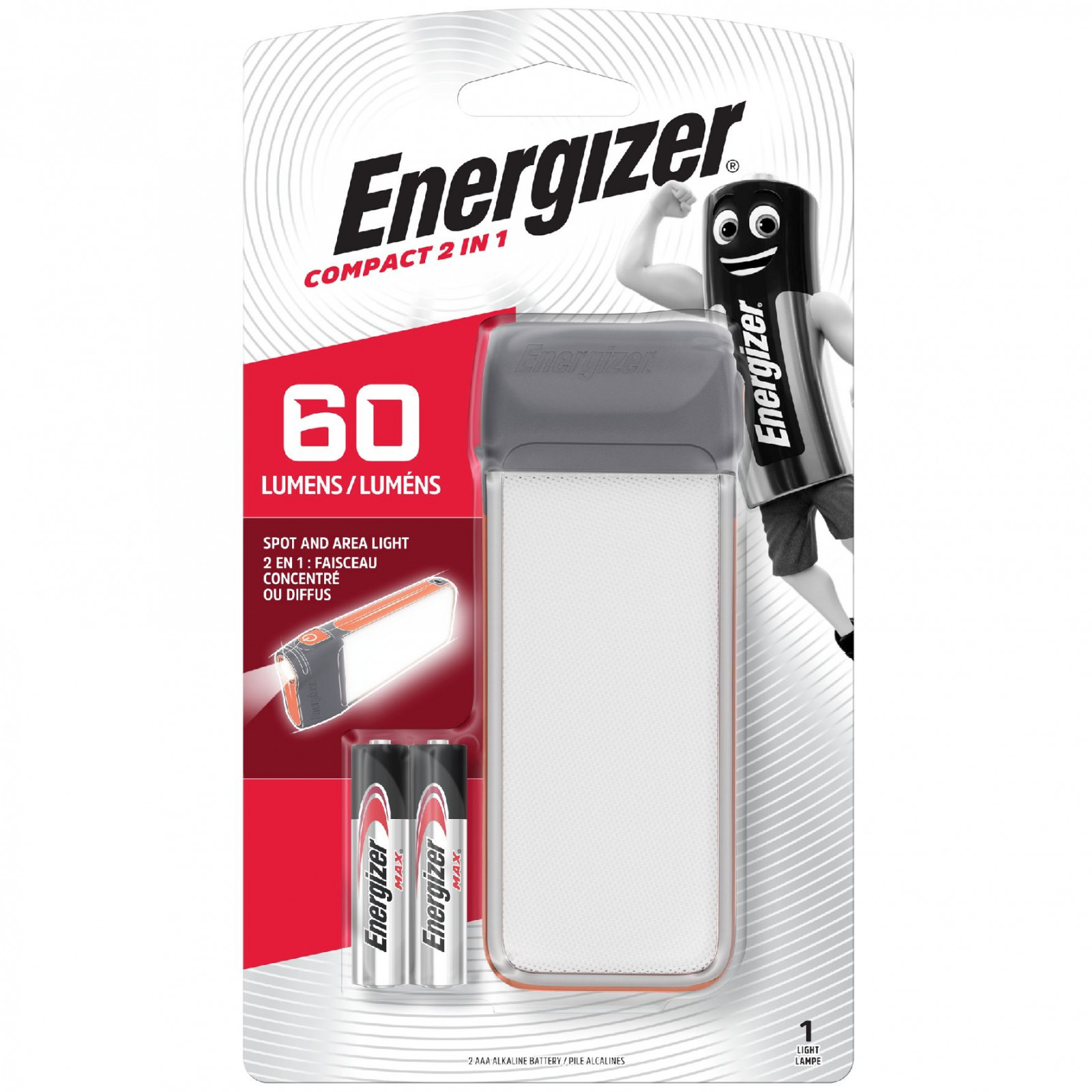 Svítilna Energizer Fusion Compact 2-in-1 60lm Barva: černá/červená