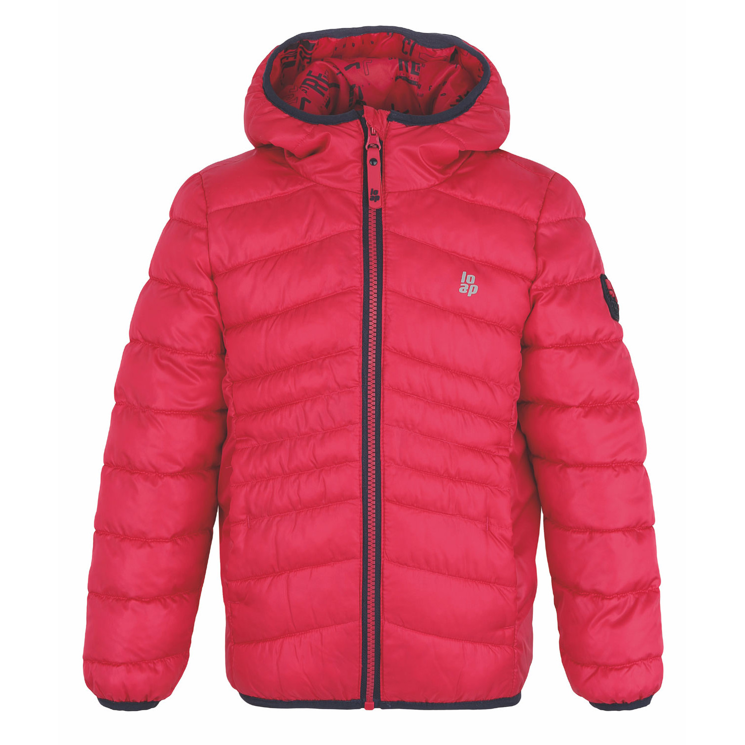 Dětská zimní bunda Loap Intermo Dětská velikost: 146-152 / Barva: růžová/modrá