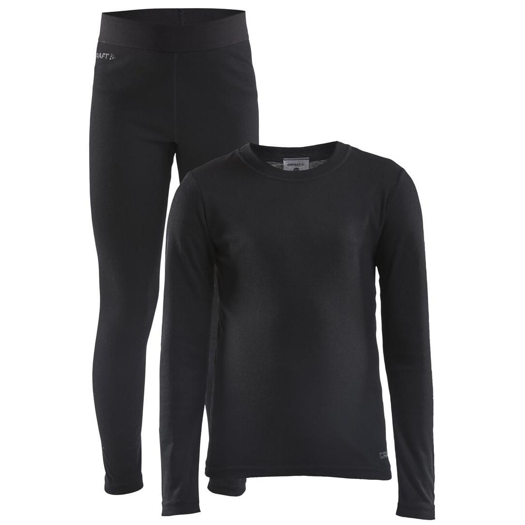 Dětský funkční set Craft Warm Baselayer Junior Dětská velikost: 98 / Barva: černá