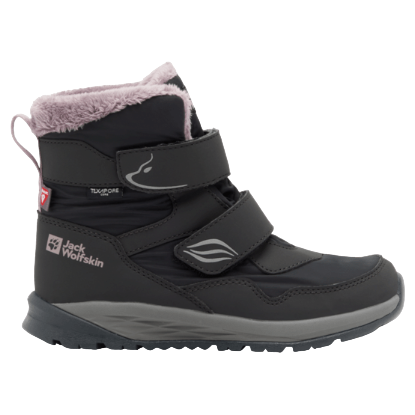 Dětské zimní boty Jack Wolfskin Polar Bear-G Texapore Mid Vc K Velikost bot (EU): 38 / Barva: černá/šedá