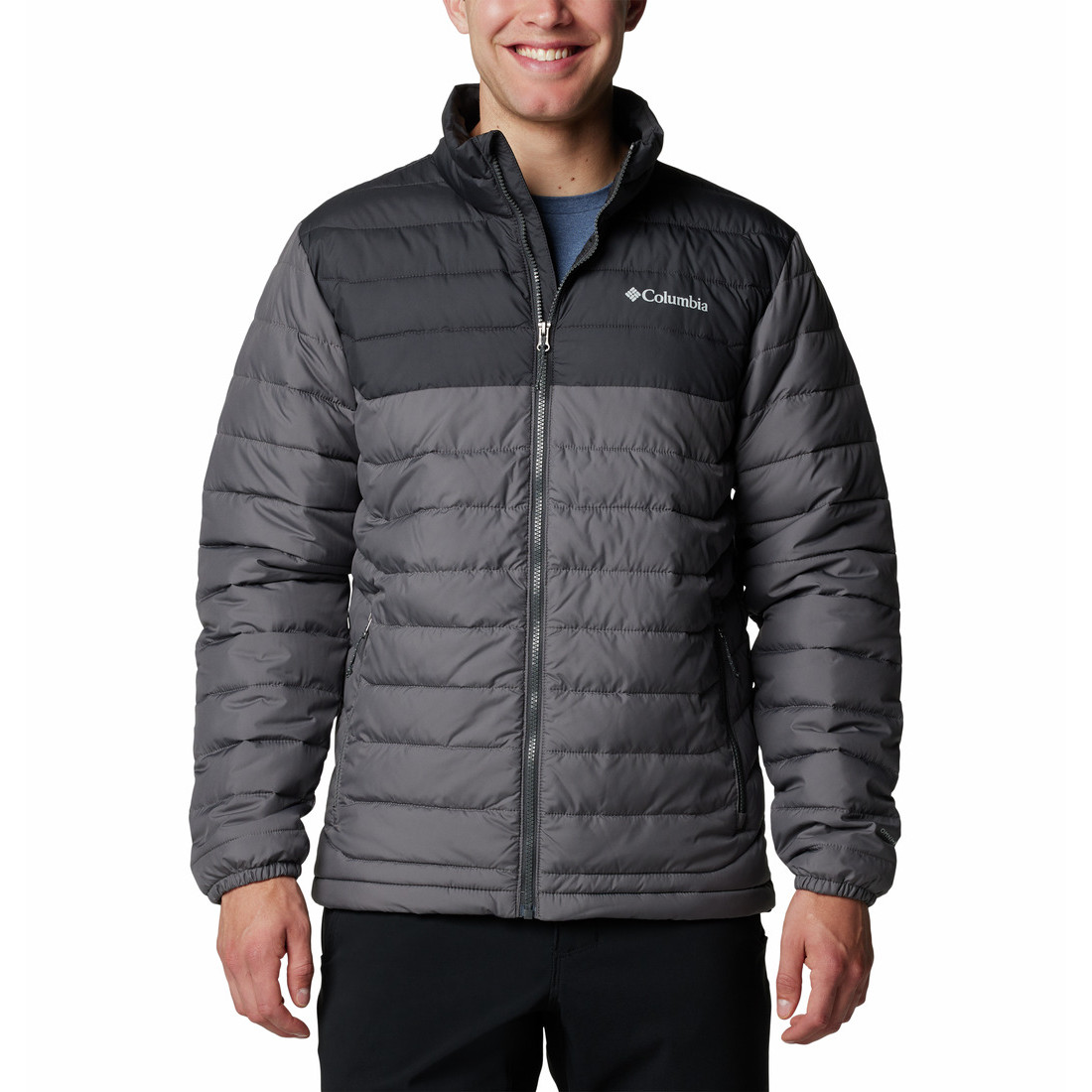 Pánská bunda Columbia Powder Lite™ II Jacket Velikost: XXL / Barva: šedá/černá