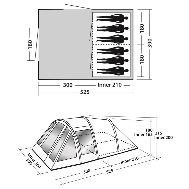 Nafukovací stan Easy Camp Tempest 600 | 4camping.cz