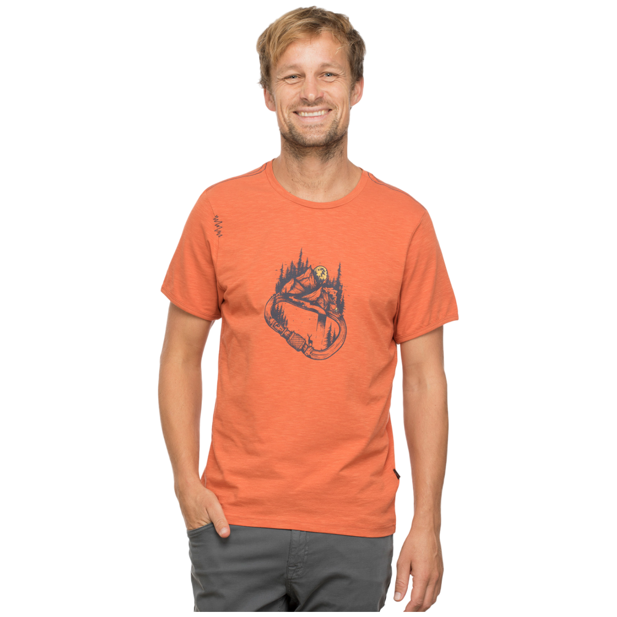 Pánské tričko Chillaz Carabiner Forest Velikost: XXL / Barva: oranžová