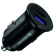 Autoadaptér Swissten POWER DELIVERY USB-C + QUICK CHARGE 3.0 36W