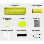 Nafukovací karimatka Flextail TINY Sleeping Pad R03 AVS - with pump 196 cm