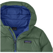 Dětská bunda Patagonia K's Hi-Loft Down Sweater Hoody - Canopy Green