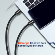 Nabíjecí a datový kabel Swissten Textile USB-C / USB-C 1,2 m