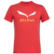 Pánské triko Salewa Solidlogo Dri-Rel M S/S Tee - tango red melange