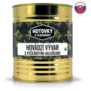 Polévka Hotovky z plechovky Hovězí vývar s játrovými knedlíčky 800ml