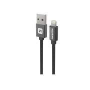Nabíjecí a datový kabel Swissten Textile USB / Lightning 1,2 m
