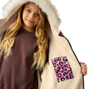 Dětský nepromokavý kabát Regatta Junior Waterproof Changing Robe Pro Pink