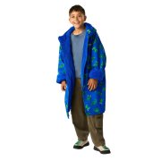 Dětský nepromokavý kabát Regatta Junior Changing Robe Olymp Blue Dino