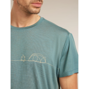 Pánské funkční triko Icebreaker Merino Blend Core SS Tee Single Line Camp