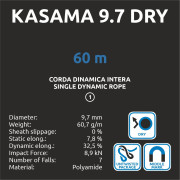 Lezecké lano Camp Kasama 9.7 Dry - 60m