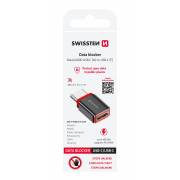 Adaptér Swissten Dataguard With Data Blocking USB-C (Male) / USB-C (Female)