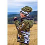 Dětská softshellová bunda WAMU Khaki