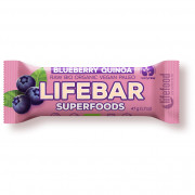 Tyčinka Lifefood Lifebar Plus borůvková s Quinou BIO RAW