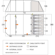 Rodinný stan Vango Lismore TC 600XL Package
