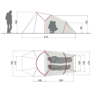 Ultralehký stan pro 2 osoby Vaude Ultralight Chapel XT 2P