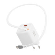 Adaptér Swissten SlideCharge Gan 30W, 1X USB-A 18W
