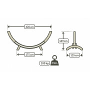 Stojan na houpací síť La Siesta Maera Eucalyptus (do 200 kg)