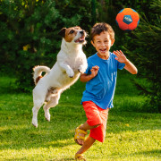Hračka pro psa Nerf Dog X-Weave Soccer Squeak Ball 12,5 cm