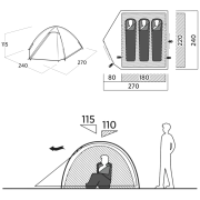 Turistický stan Easy Camp Rondane 3 II.