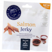 Sušené maso Indiana Jerky Speyside Smokehouse Sea Salt & Black Pepper Salmon Jerky 30g