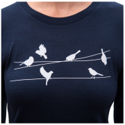 Dámské funkční triko s dlouhým rukávem Devold Merino Active Songbirds