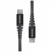 Nabíjecí a datový kabel Swissten Kevlar USB-C/USB-C 1,5 m