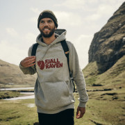 Pánská šedá mikina s kapucí Fjällräven Fjällräven Logo Hoodie M