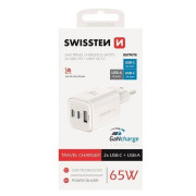 Adaptér Swissten GaN Travel Charger 2X USB -C + USB-A
