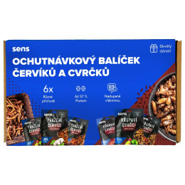 Jedlí cvrčci Sens Ochutnávkový balíček 6x cvrčci a červíci