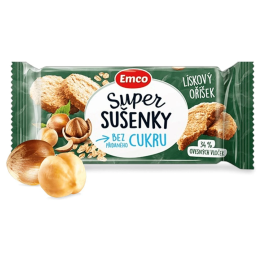 Jídlo na cesty Emco Super sušenky lískový oříšek 60g