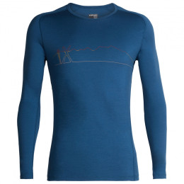 Pánské triko Icebreaker Mens 200 Oasis Deluxe Raglan LS Crewe Single Line Ski
